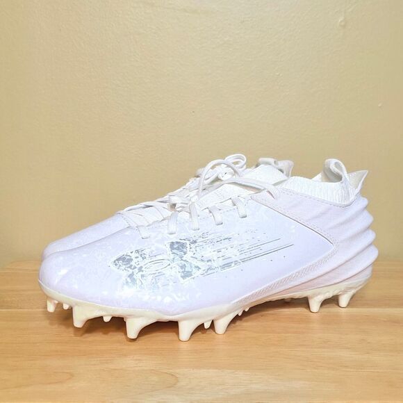 Under Armour Blur Smoke Suede 2.0 MC White Football Cleats 3027978-101 Men's 8 - Picture 3 of 7